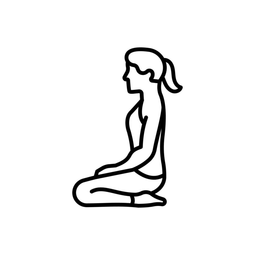 Held Pose Symbol im Vektor. Illustration vektor