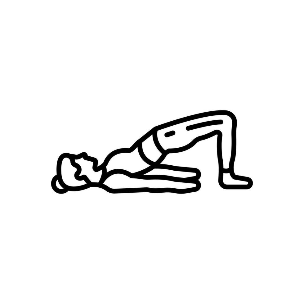 Brücke Pose Symbol im Vektor. Illustration vektor