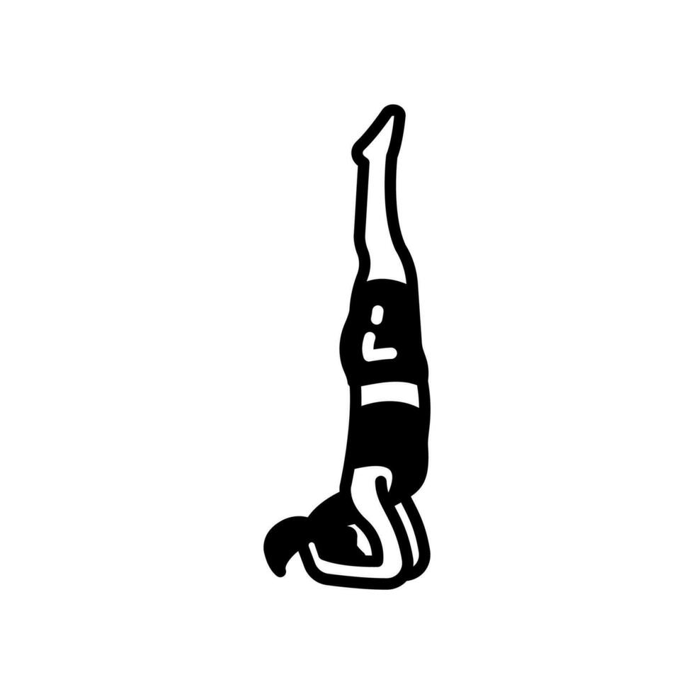 Huvudstående yoga ikon i vektor. illustration vektor