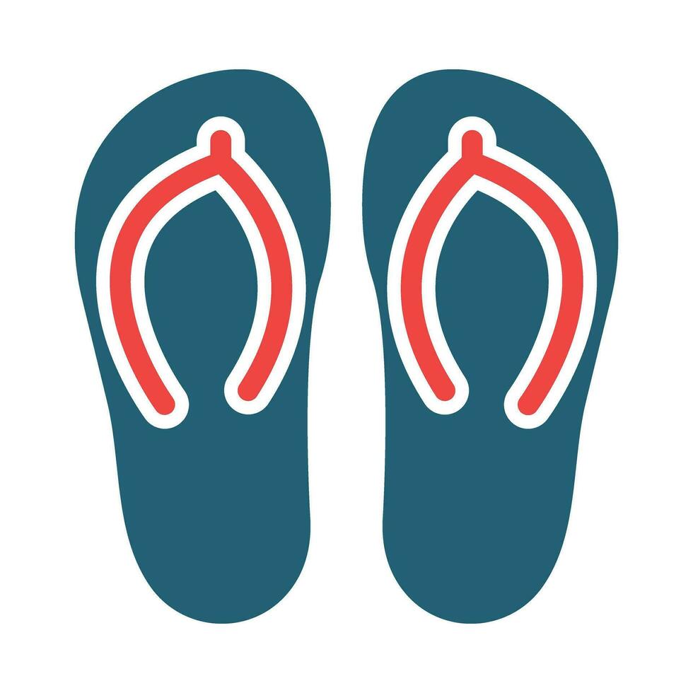 Slipper Vektor Glyphe zwei Farbe Symbol zum persönlich und kommerziell verwenden.