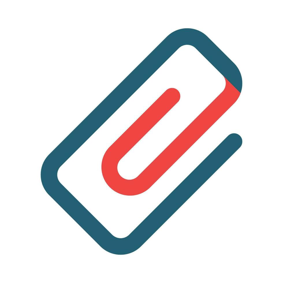 Büroklammer Vektor Glyphe zwei Farbe Symbol zum persönlich und kommerziell verwenden.