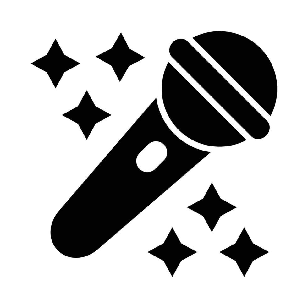 Karaoke Vektor Glyphe Symbol zum persönlich und kommerziell verwenden.