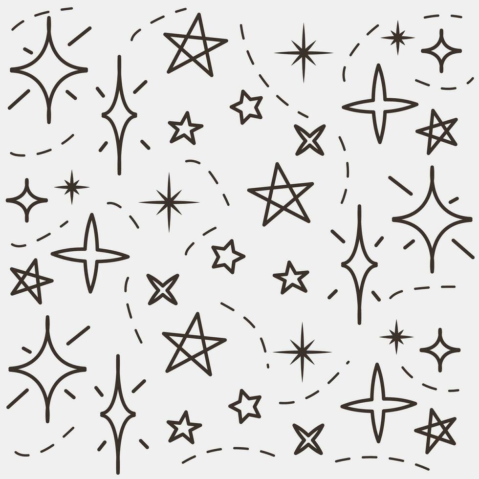 Hand gezeichnet Illustration Hintergrund mit Star Formen Vektor Illustration