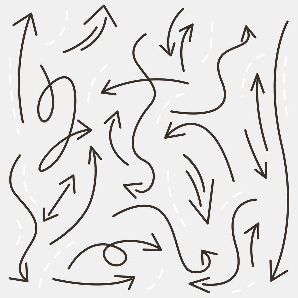 Hand gezeichnet Illustration Hintergrund mit Pfeil Formen Vektor Illustration
