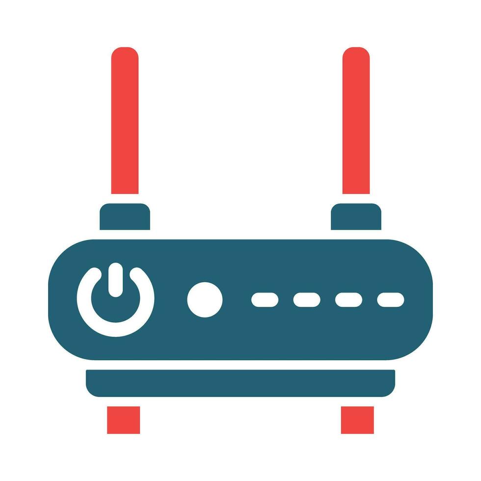 wiFi router vektor glyf två Färg ikon för personlig och kommersiell använda sig av.