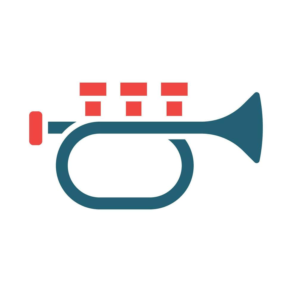 Trompete Vektor Glyphe zwei Farbe Symbol zum persönlich und kommerziell verwenden.