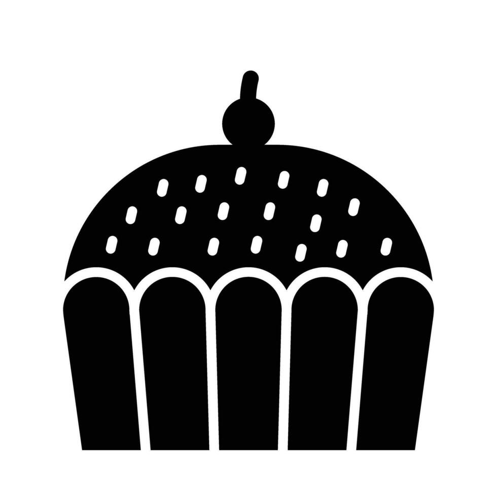 Cupcake Vektor Glyphe Symbol zum persönlich und kommerziell verwenden.