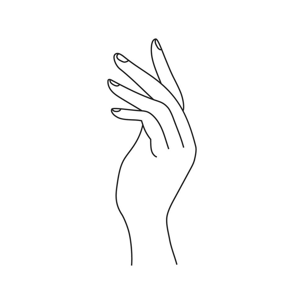 hand utgör, kvinna som visar hand tecknad serie mänsklig handflatan och handled vektor kommunicera eller prata med emojis för budbärare.