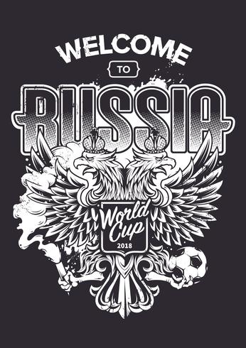 Willkommen in Russland Art vektor