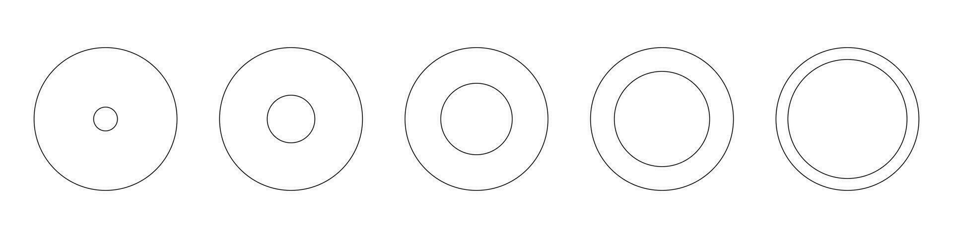 Coaching Räder, Leben runden Leerzeichen. Diagramme Infografik Satz. Kreis Graph Linie Kunst. Diagramm Symbole. Gliederung Krapfen Diagramme. geometrisch einfach Element. Vektor Illustration.