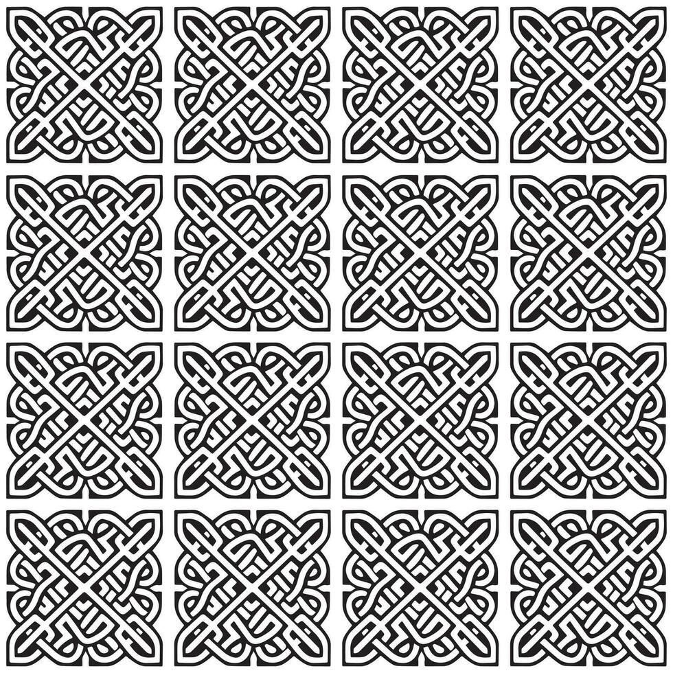keltisch nahtlos Muster. abstrakt Jahrgang geometrisch Hintergrund. Vektor Illustration. schwarz und Weiß