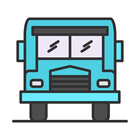 Buslinie gefüllt Symbol vektor