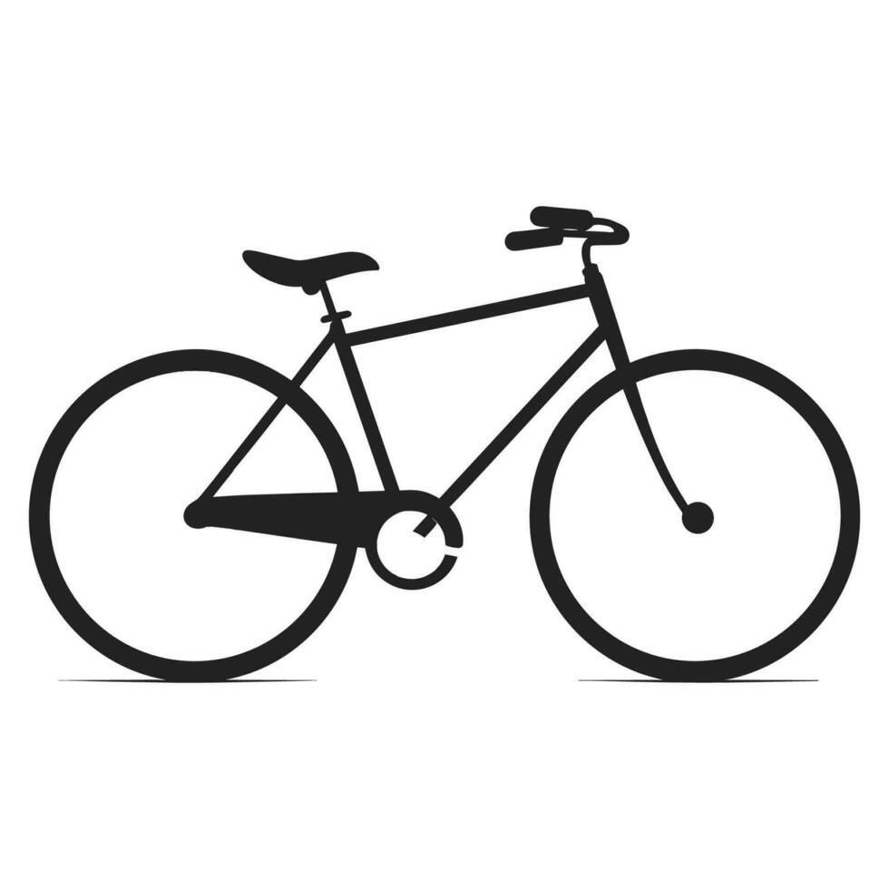 Fahrrad schwarz Silhouette Vektor Illustration, Zyklus Vektor Silhouette isoliert auf ein Weiß Hintergrund