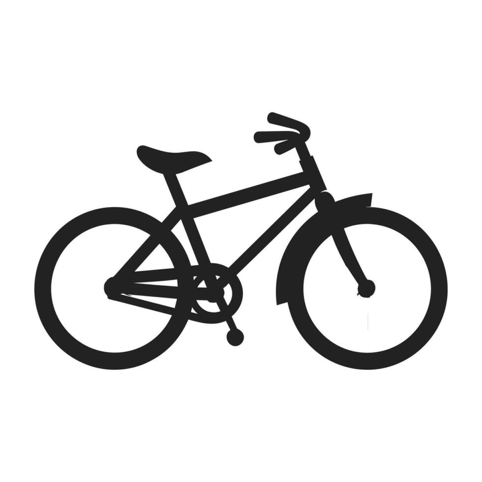 Fahrrad schwarz Silhouette Vektor Illustration, Zyklus Vektor Silhouette isoliert auf ein Weiß Hintergrund