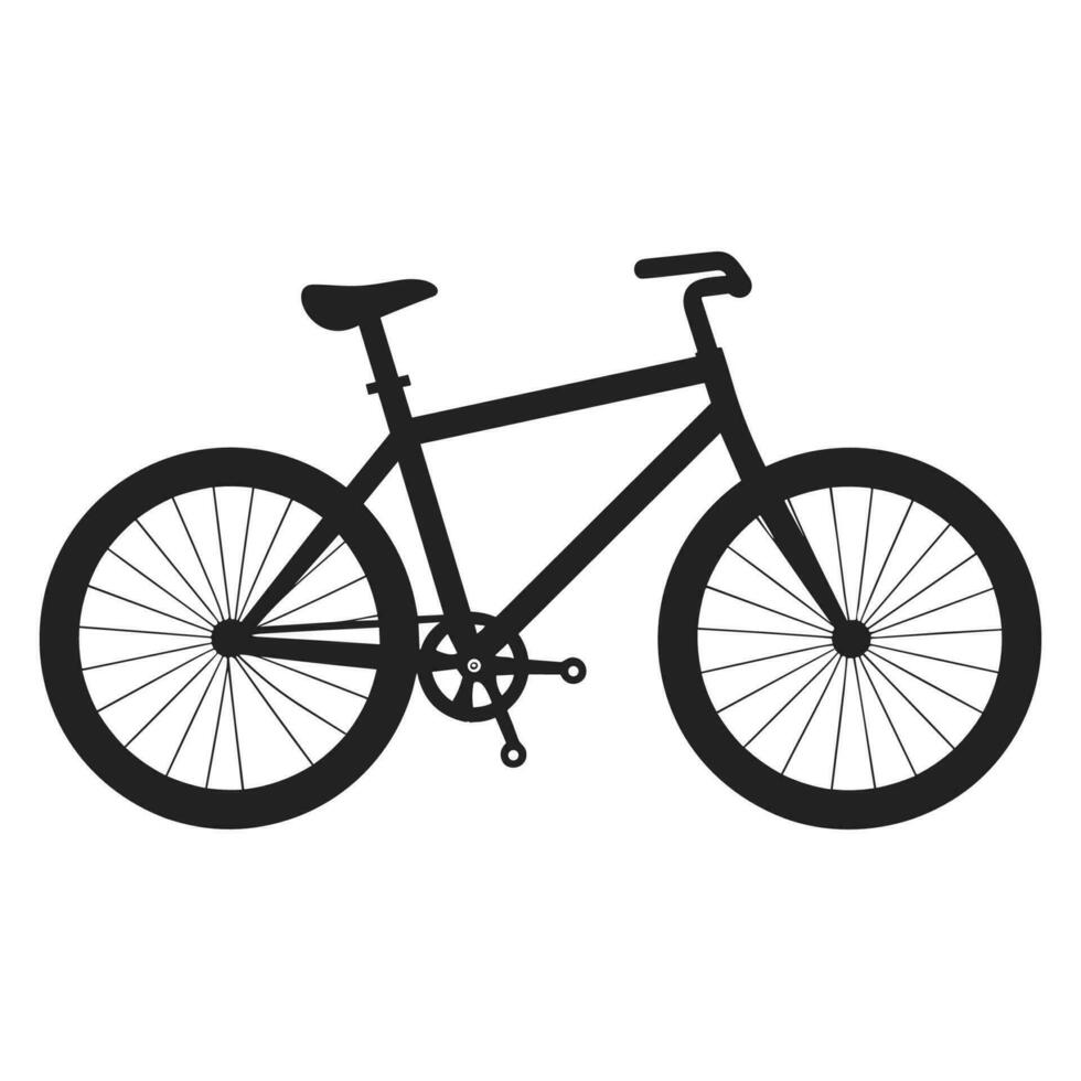 cykel svart silhuett fri vektor ClipArt, cykel vektor silhuett isolerat på en vit bakgrund