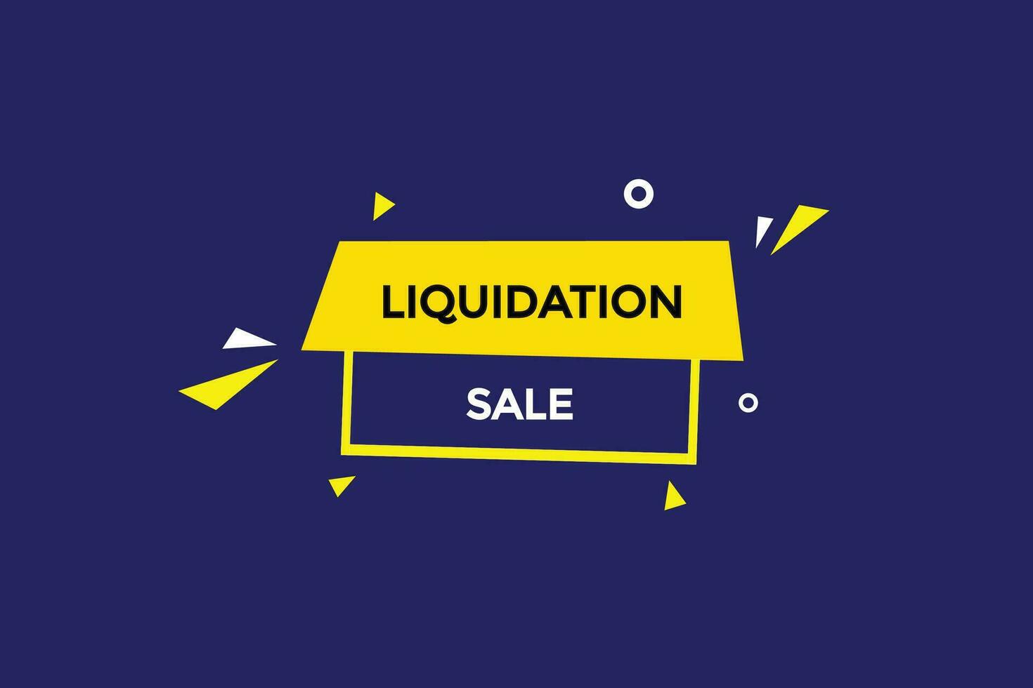 Neu Liquidation Verkauf Webseite, klicken Taste, eben, Zeichen, Rede, Blase Banner, vektor