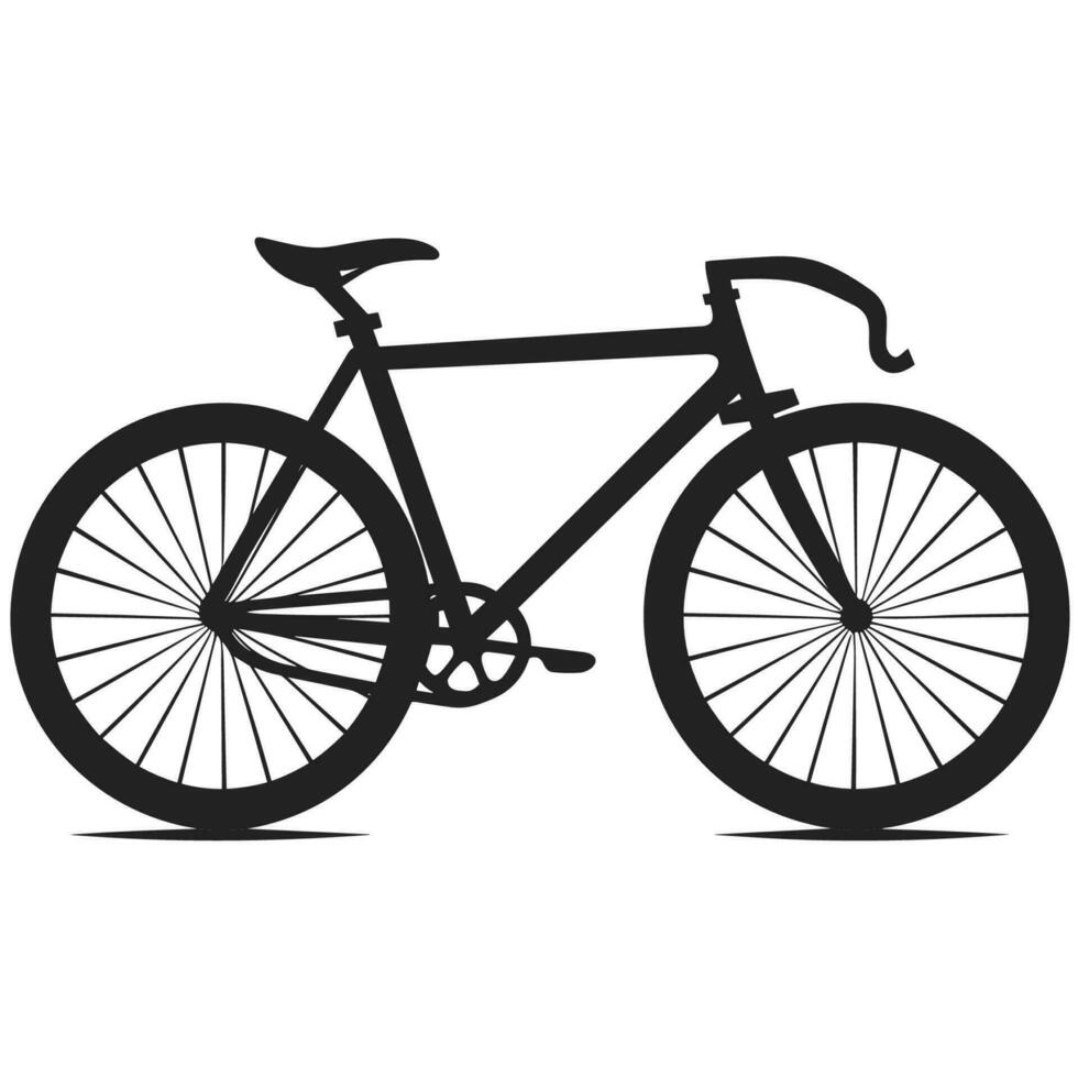 Fahrrad schwarz Silhouette Vektor Illustration, Zyklus Vektor Silhouette isoliert auf ein Weiß Hintergrund