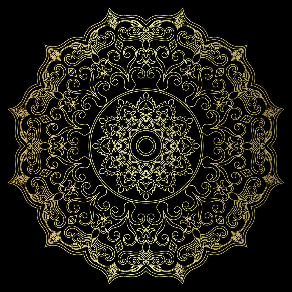 golden Mandala.Mandala de Lujo .Farbe Dorado vektor