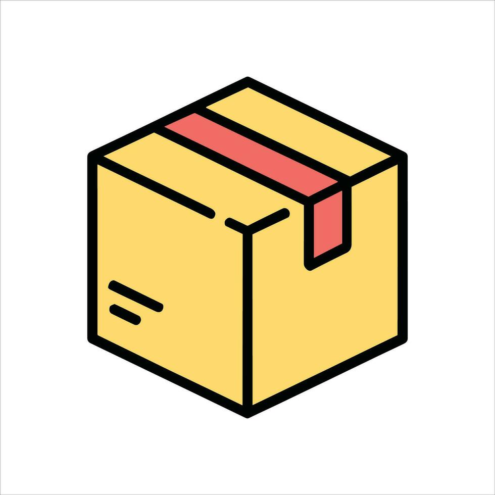 förpackning ikon, låda Produkter - vektor illustration