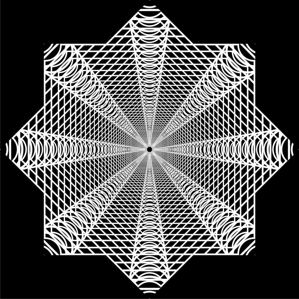 visuell av de optisk illusion skapas från fyrkant rader sammansättning, kan använda sig av för bakgrund, dekoration, tapet, bricka, matta mönster, modern motiv, samtida utsmyckad, eller grafisk design element vektor