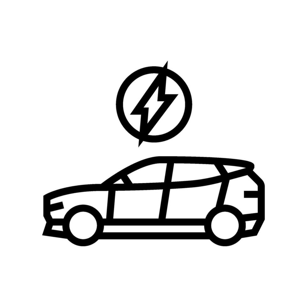 elektrisch Fahrzeug Linie Symbol Vektor Illustration