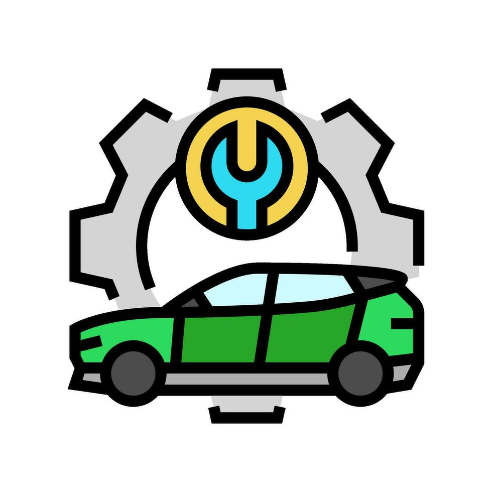 ev Instandhaltung elektrisch Farbe Symbol Vektor Illustration