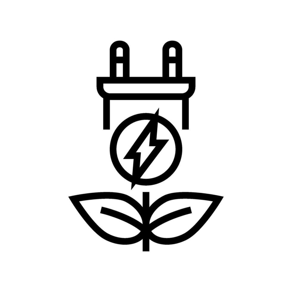 sauber Energie elektrisch Linie Symbol Vektor Illustration