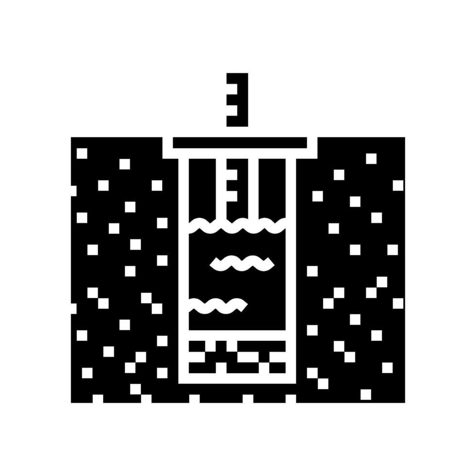 Grundwasser Schutz Hydrogeologe Glyphe Symbol Vektor Illustration