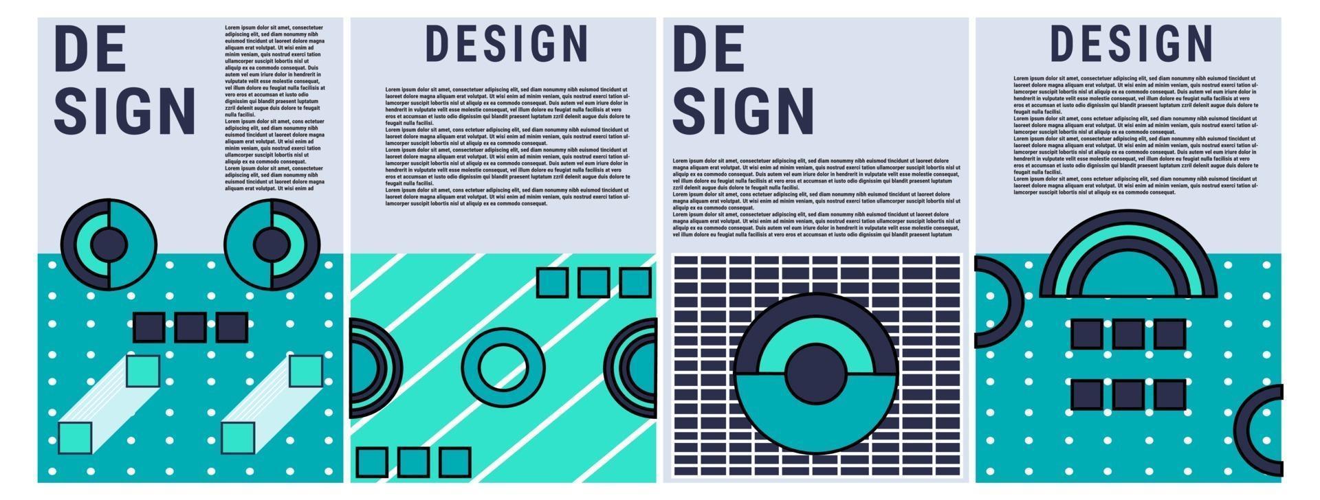 abstrakt färgrik collage affisch design mall. vektor