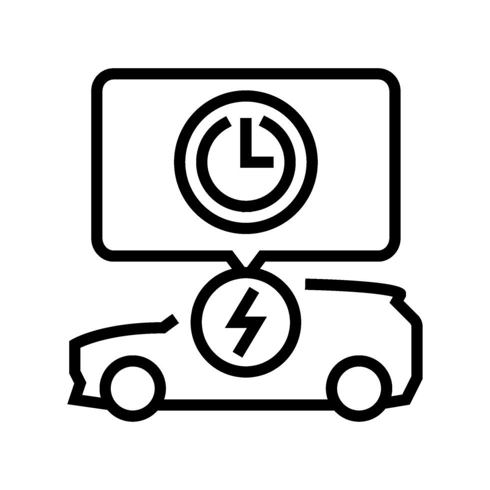 Laden Zeit elektrisch Linie Symbol Vektor Illustration