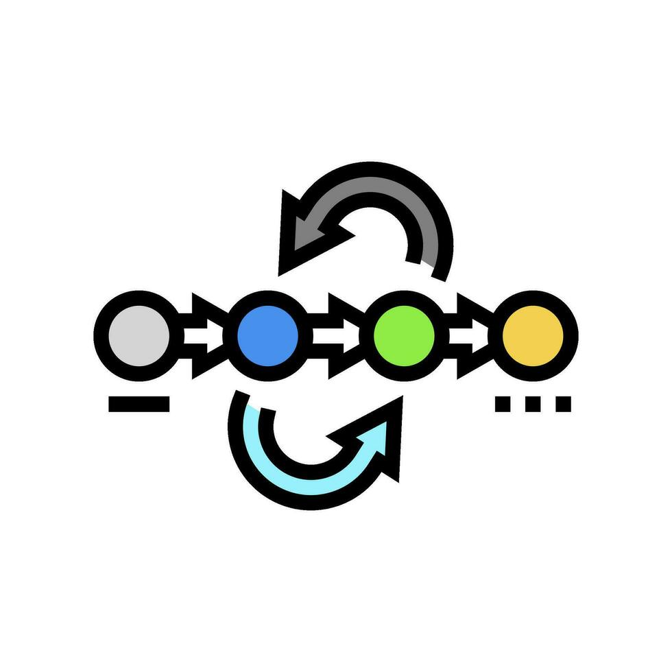 Prototyp entwickeln Phase Analytiker Farbe Symbol Vektor Illustration