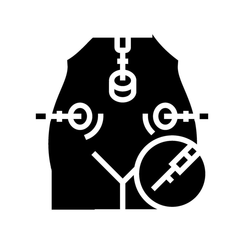 laparoskopisch Chirurgie Glyphe Symbol Vektor Illustration