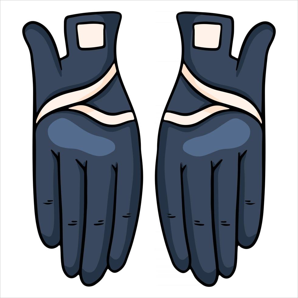 Outfit-Fahrerkleidung für Jockey-Handschuhe Illustration im Cartoon-Stil vektor