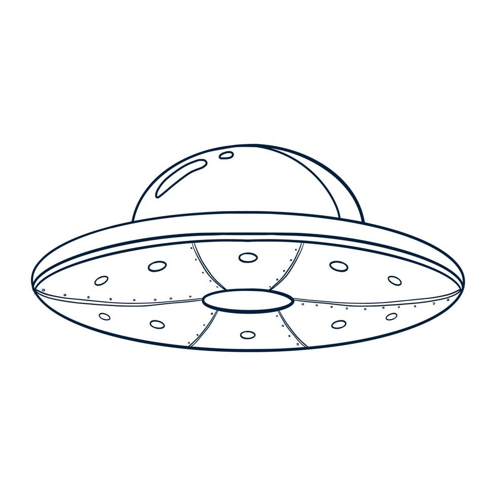 linje konst ufo illustration vektor