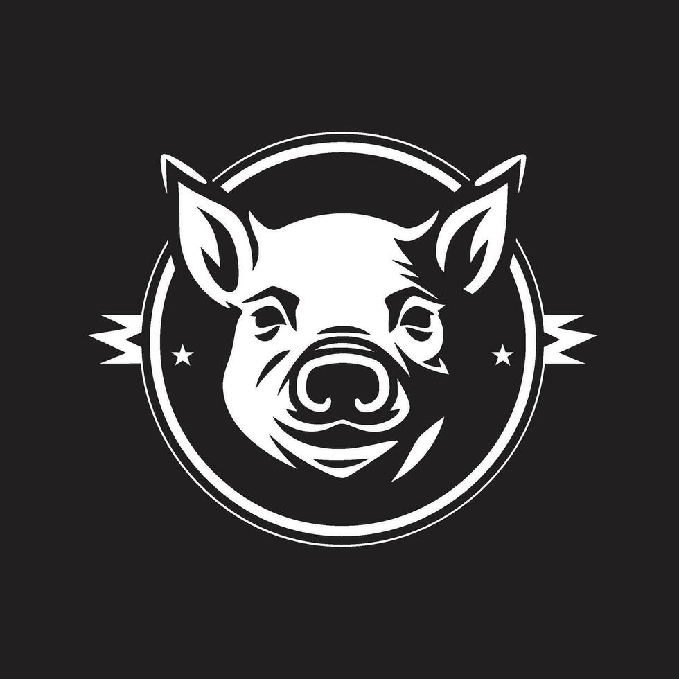 zeitgenössisch Schwein Symbol beschattet Ferkel Vektor