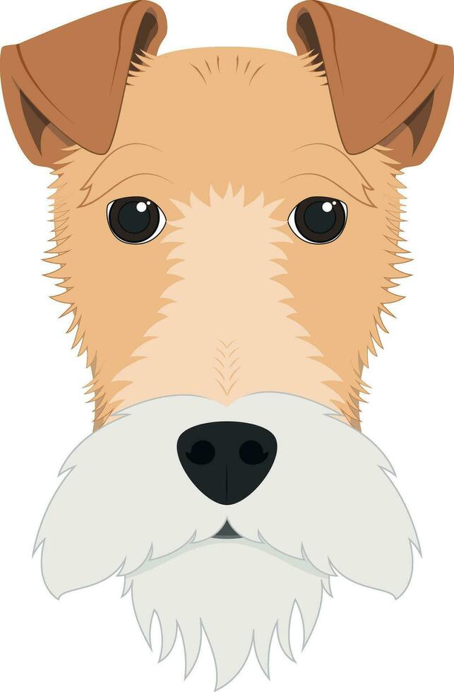 räv terrier hund isolerat på vit bakgrund vektor illustration