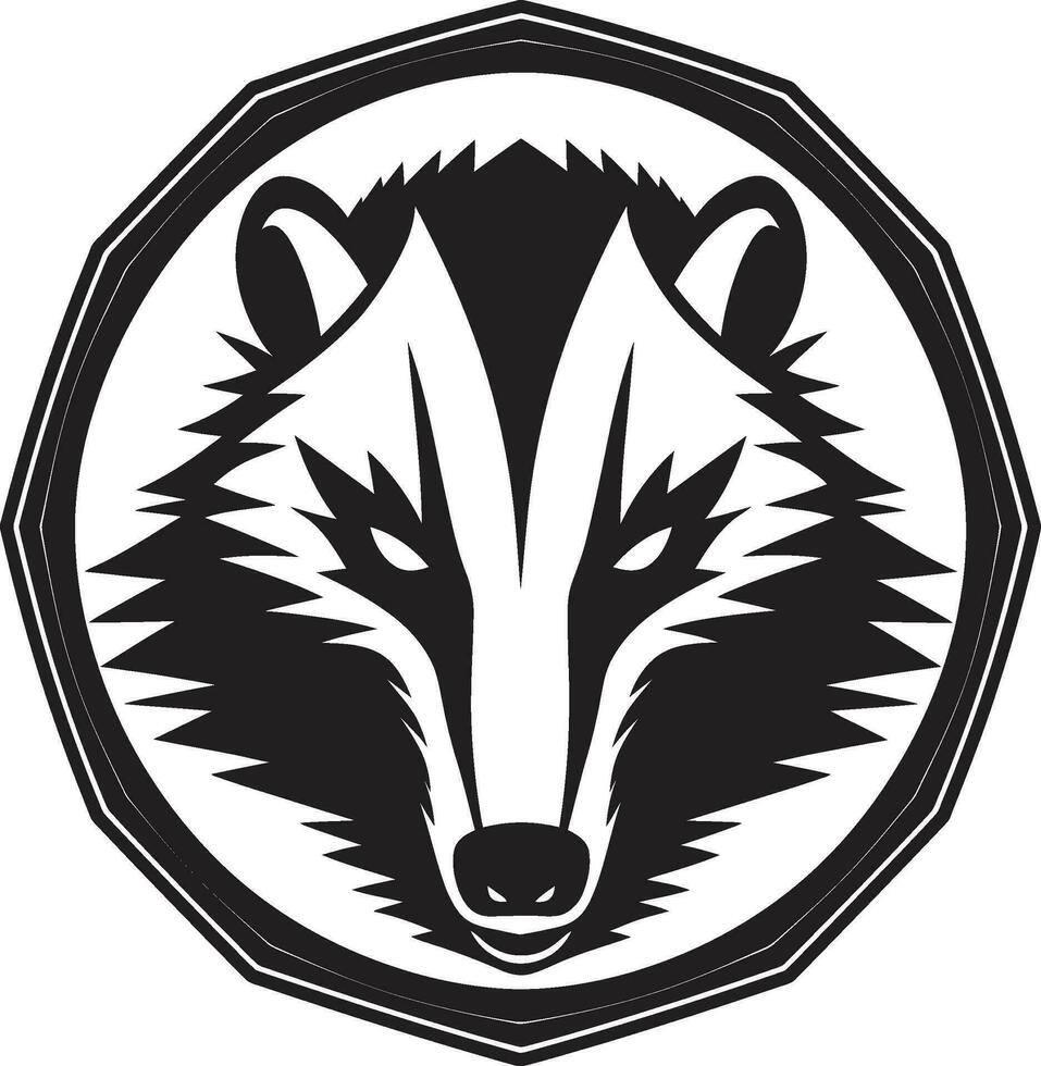 Dachs Clan Insignien Dachs gekrönt Symbol vektor