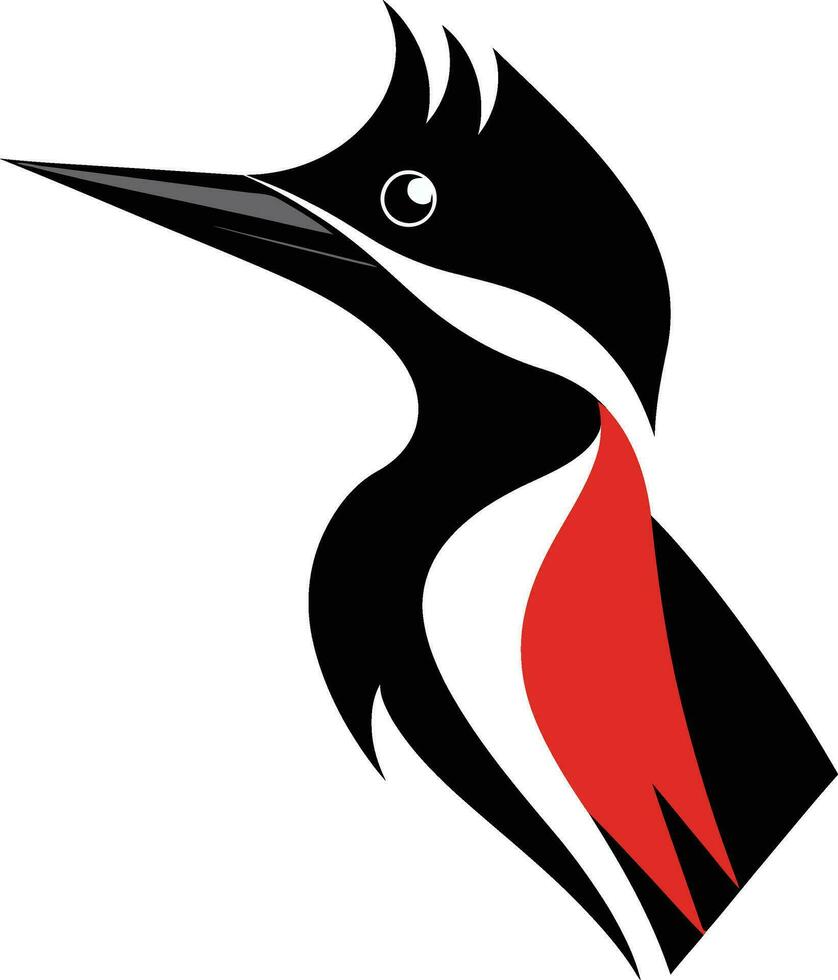 schwarz Specht Vogel Logo Design Fachmann Specht Vogel Logo Design schwarz Fachmann vektor