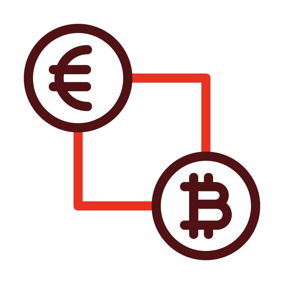 Geld Austausch Vektor dick Linie zwei Farbe Symbole zum persönlich und kommerziell verwenden.