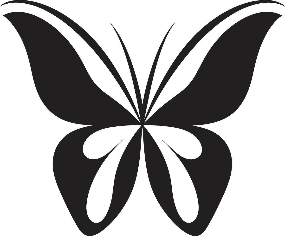 anmutig und Fett gedruckt schwarz Schmetterling Symbol Schmetterling Silhouette im noir ein zeitlos Design vektor