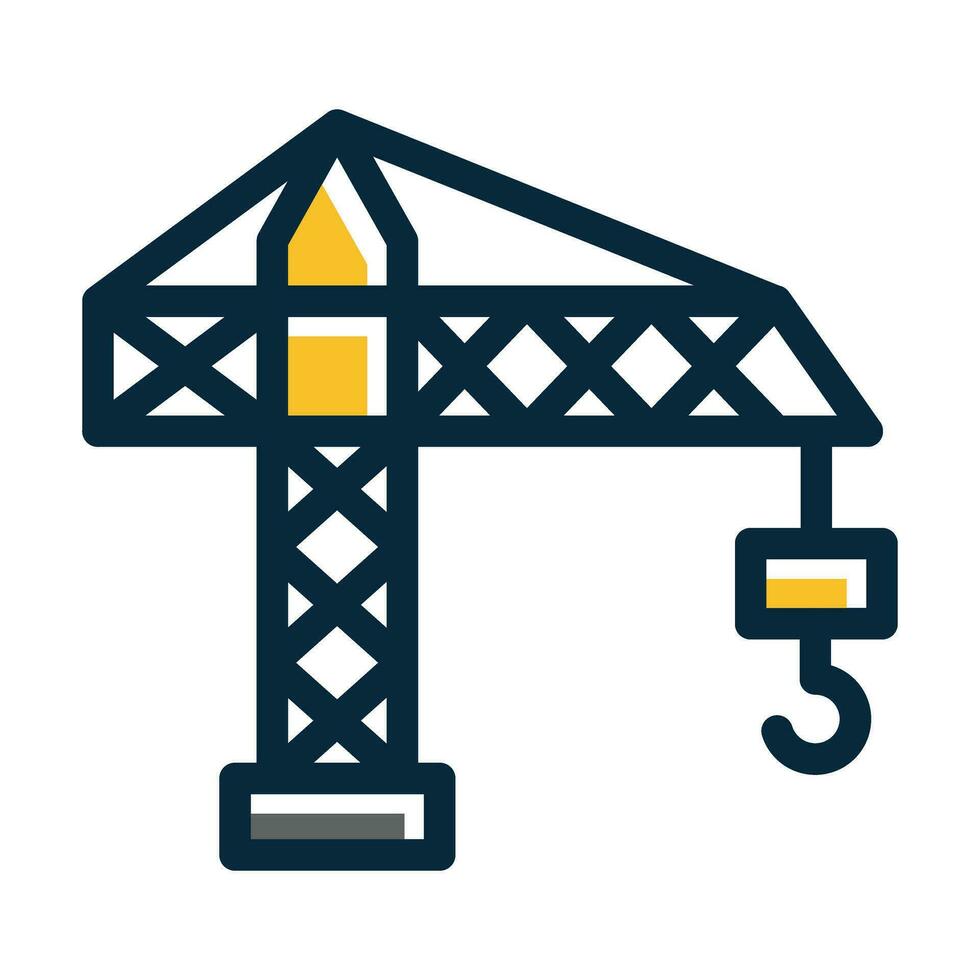 kran vektor tjock linje fylld mörk färger ikoner för personlig och kommersiell använda sig av.