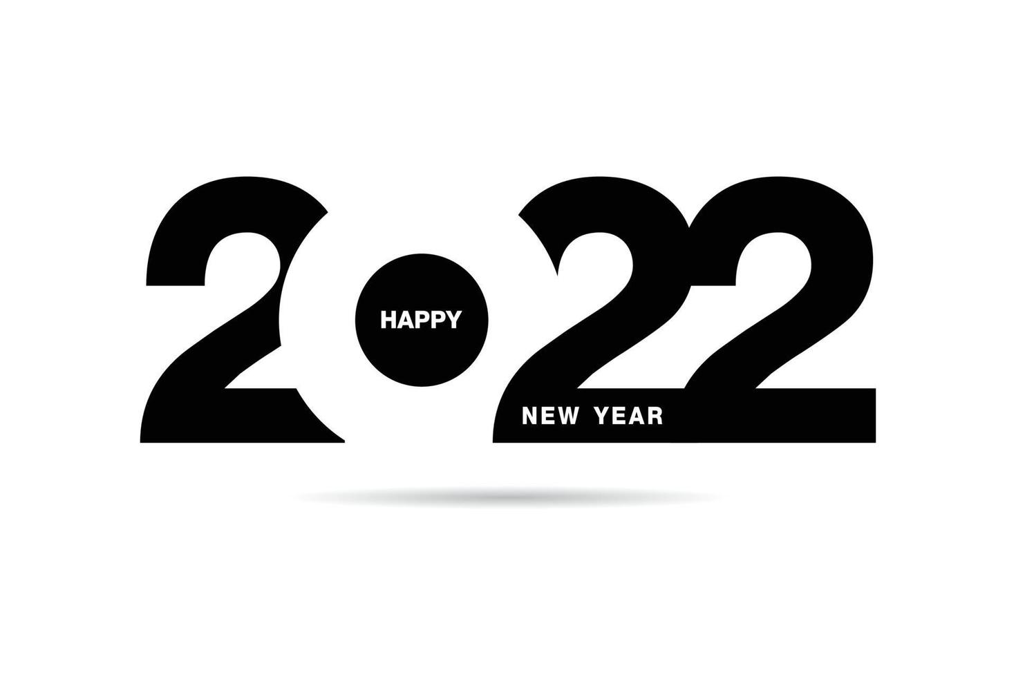 gott nytt år 2022 textdesign. för broschyrdesignmall. vektor