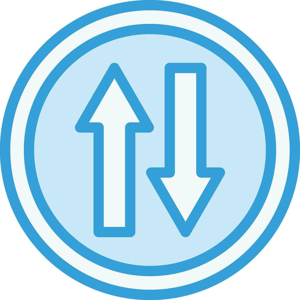 Zwei-Wege-Vektor-Icon-Design-Illustration vektor