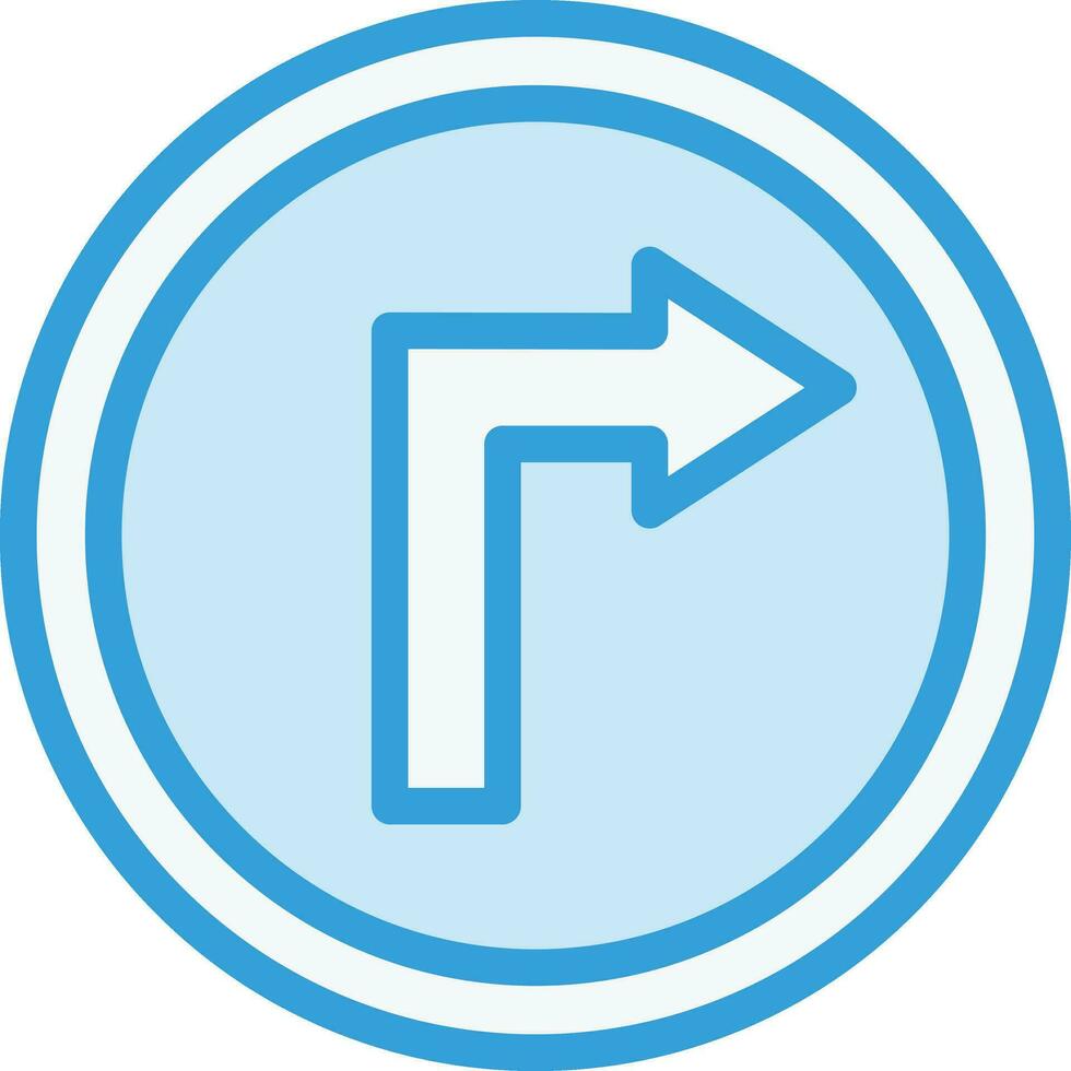 richtige Weg-Vektor-Icon-Design-Illustration vektor