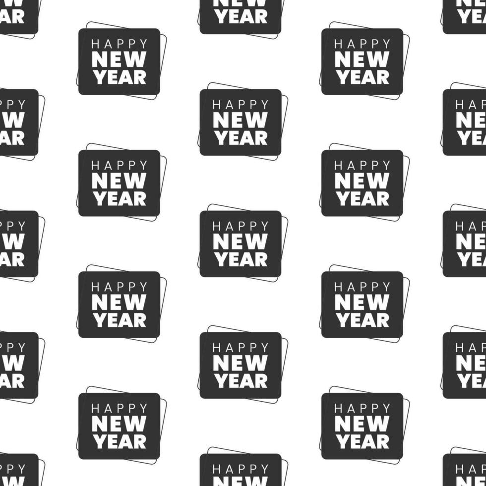 glücklich Neu Jahr 2024 nahtlos Muster Illustration mit Elemente Dekoration Neu Jahre Hintergrund vektor