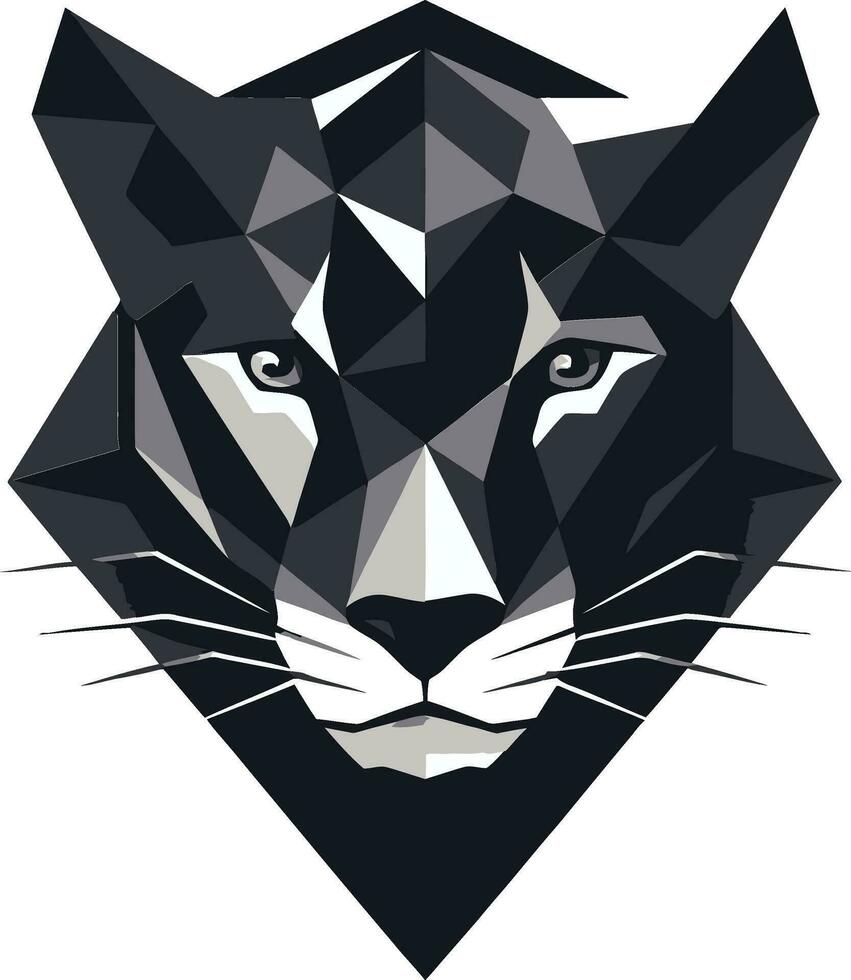 de vild stalker svart vektor leopard ikon elegant grymhet svart leopard emblem