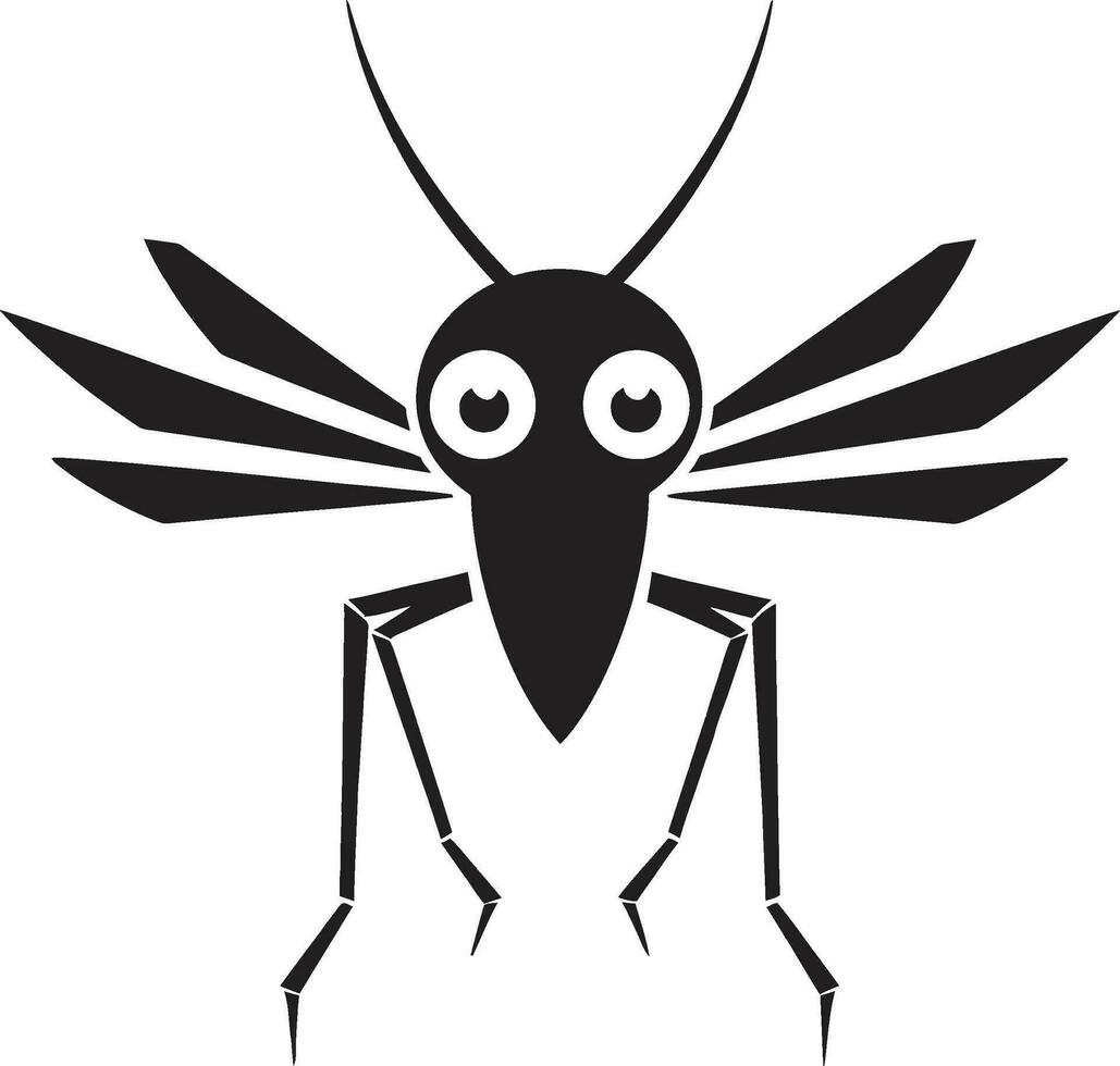 trogen mygga logotyp symbolism årgång mygga insignier vektor
