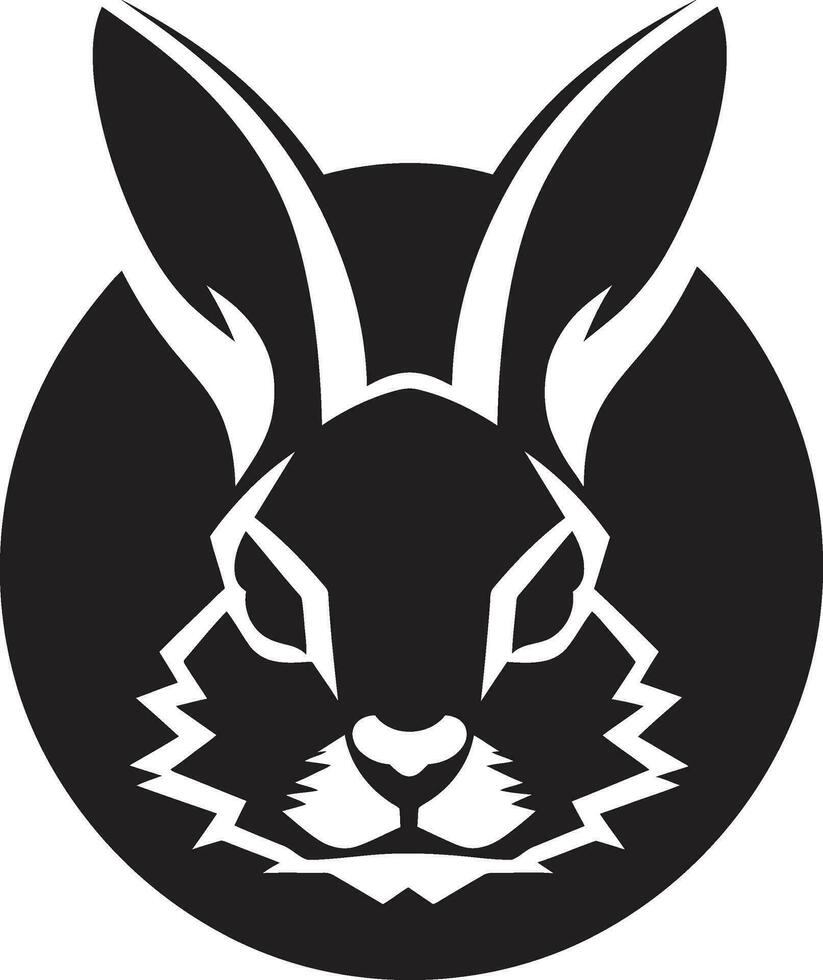 zeitgenössisch Hase Logo Symbol Prämie schwarz Hase Insignien vektor