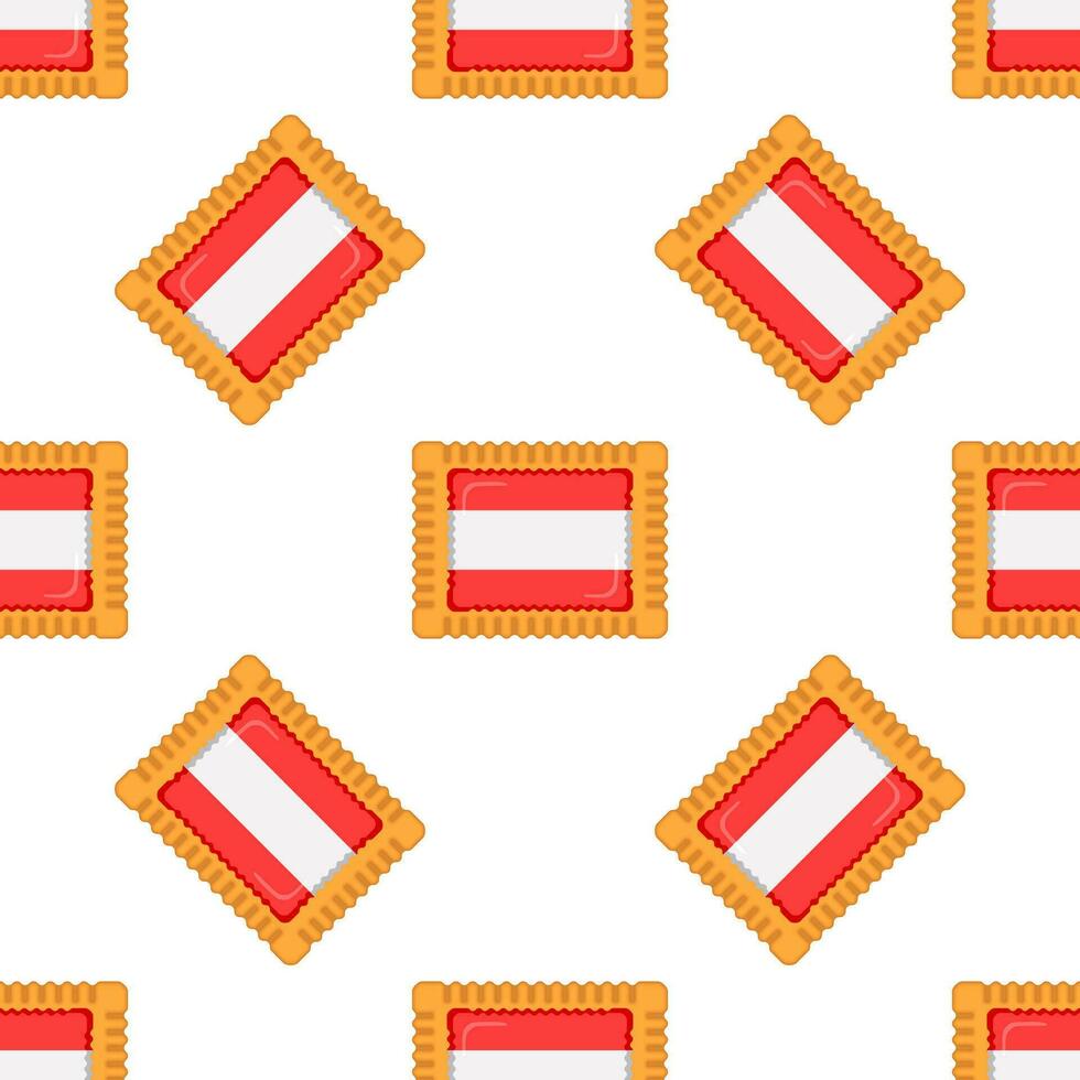 Muster Plätzchen mit Flagge Land Lettland im lecker Keks vektor