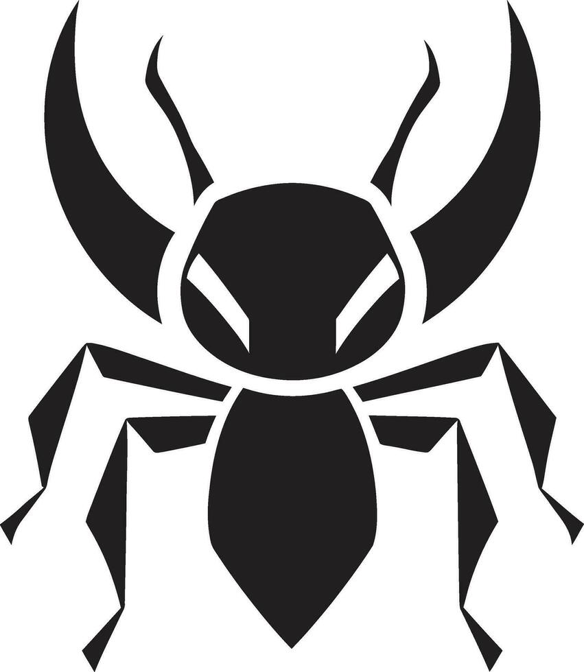 slående enkelhet svart myra vektor design invecklad detailing svart myra vektor logotyp